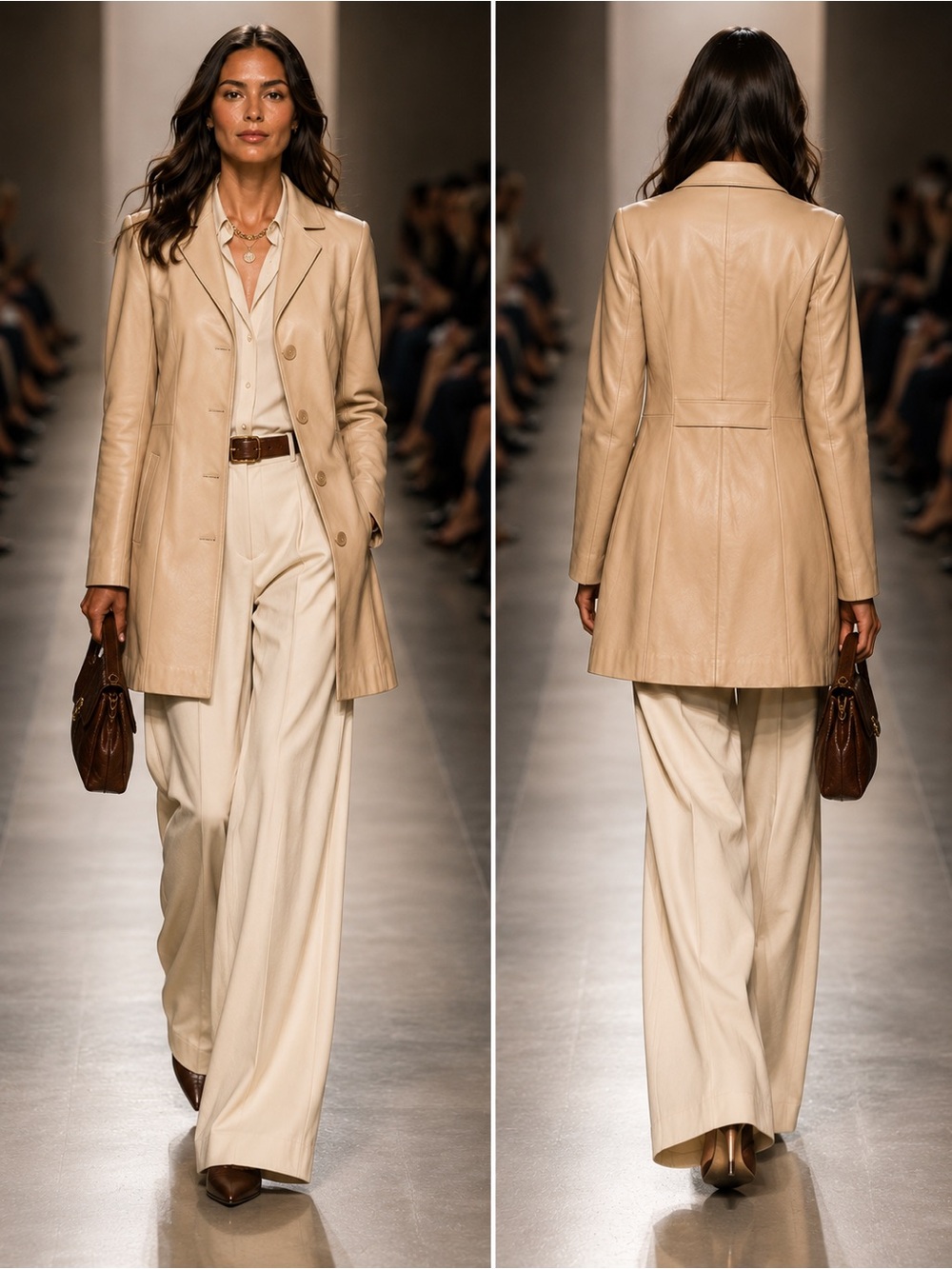 Denis Leather Works Butter Yellow Leather Coat M Florence Italy Tailored Jacket